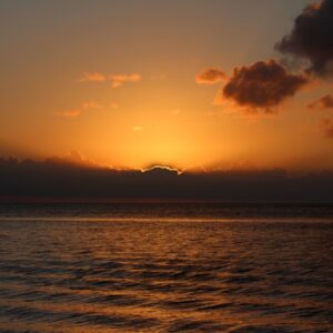 sun, sunset, mauritius