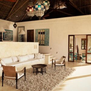 Terrasse d'une villa du Qambani Luxury Resort Zanzibar